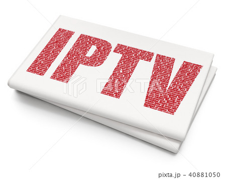 Web development concept: IPTV on Blank Newspaper background 40881050