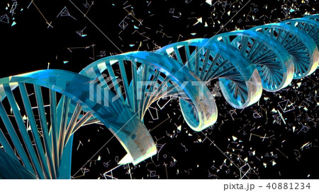 Background with rotating abstract DNA. 3D rendering Background with rotating abstract DNA. 3D rendering 40881234