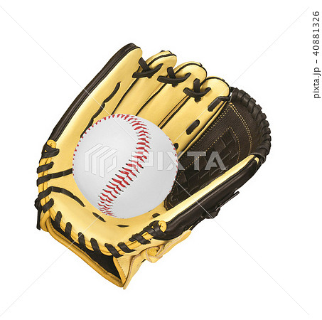 leather baseball glove isolated on white leather baseball glove isolated on white 40881326