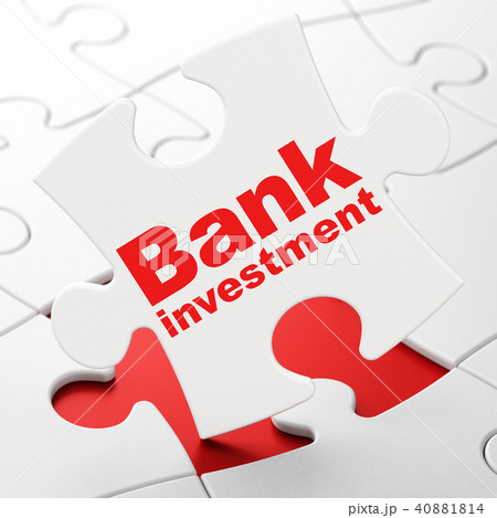 Money concept: Bank Investment on puzzle background Money concept: Bank Investment on puzzle background 40881814