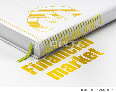 Money concept: book Euro, Financial Market on white background 40881817
