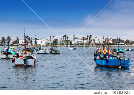 fishing boats in ocean bay 40882920