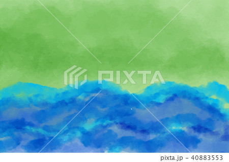 イラスト 背景 波 海 空のイラスト素材 40883553 Pixta