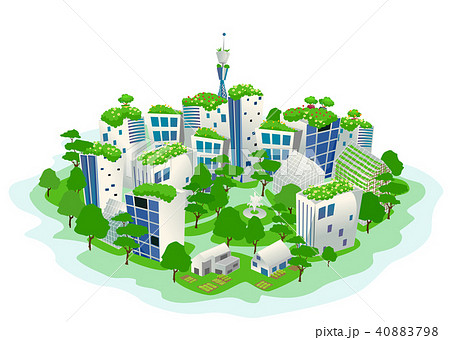 Green Sustainable City Illustration 40883798