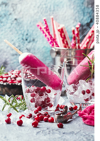 pink cranberry popsicle 40884358