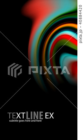 Fluid rainbow colors on black background, vector wave lines and swirls Fluid rainbow colors on black background, vector wave lines and swirls 40884420