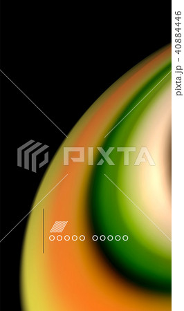 Fluid rainbow colors on black background, vector wave lines and swirls Fluid rainbow colors on black background, vector wave lines and swirls 40884446