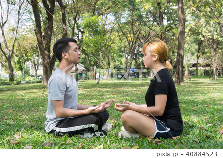 Yoga Sport and Healthy lifestyle concept. 40884523