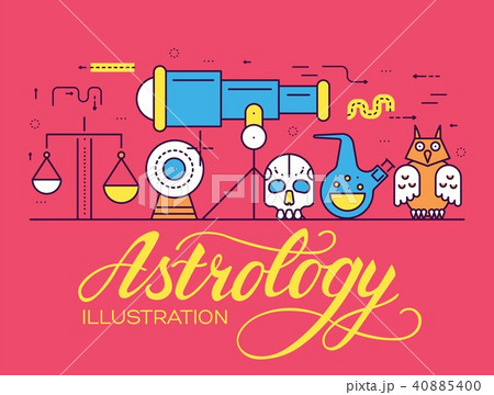 Astrology house icons design illustration set. 40885400