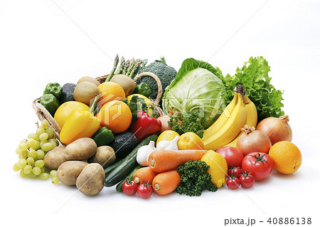 野菜と果物の集合の写真素材