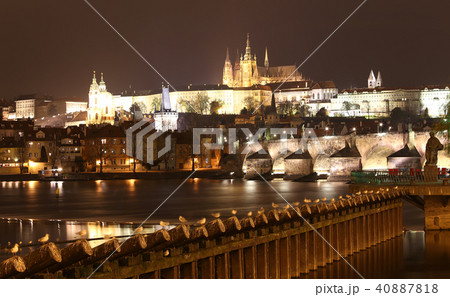Charles Bridge at night. Prague. Czech Republic 40887818