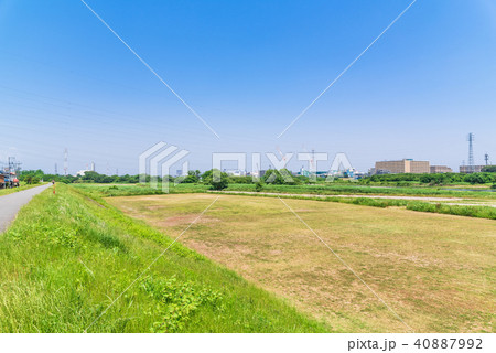 多摩川河川敷　府中四谷橋付近 40887992