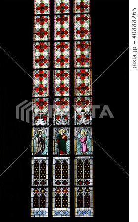 Stained Glass window in St. Vitus Cathedral,Prague 40888265