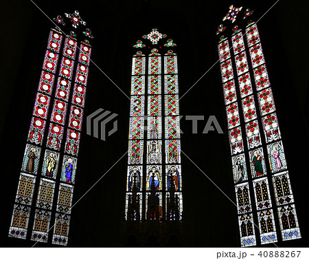 Stained Glass window in St. Vitus Cathedral,Prague 40888267