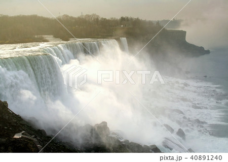 Niagara falls or Waterfalls at sunrise 40891240