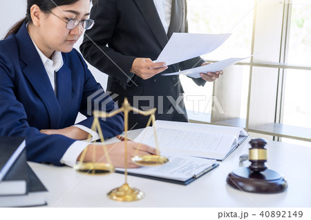 Teamwork of business lawyer colleagues, consultation and confere Teamwork of business lawyer colleagues, consultation and confere 40892149