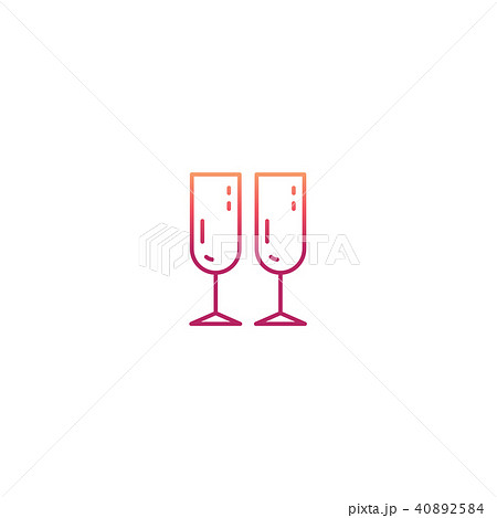 Minimal wine glass icon Minimal wine glass icon 40892584