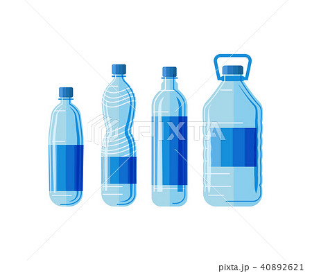 Plastic bottles set on white background. Plastic bottles set on white background. 40892621