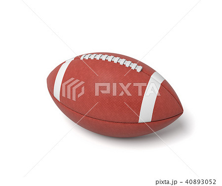 3d rendering of a red oval ball for American football on a white background. 40893052