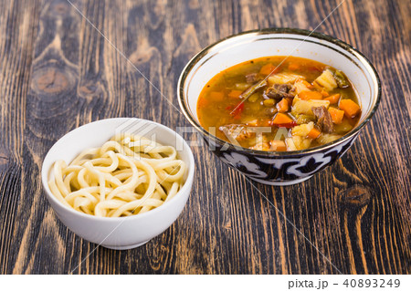 Traditional asian noodle lagman Traditional asian noodle lagman 40893249