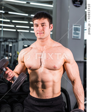 Athletic man posing. Photo of man with perfectの写真素材 [49425860] - PIXTA