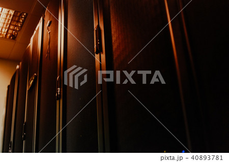 server cabinet with cooling in special room 40893781