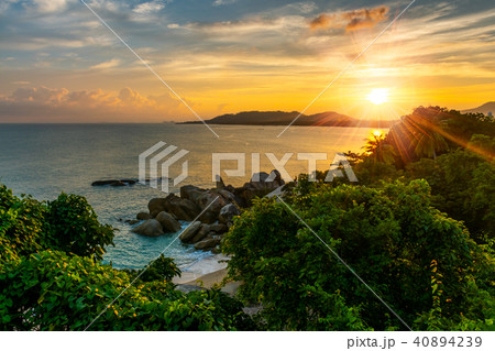 Sunset Rock Hin Ta and Hin Yai from Thailand Island of Koh Samui 40894239