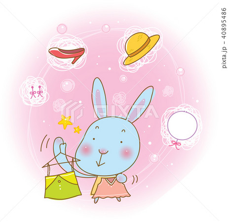 ウサギ ファッション 帽子のイラスト素材