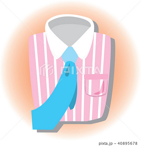 ファッション ワイシャツ ネクタイのイラスト素材