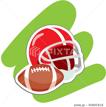 スポーツ ラグビー ヘルメットのイラスト素材