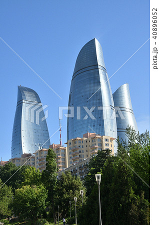 View of the Flame Tower in Baku View of the Flame Tower in Baku 40896052