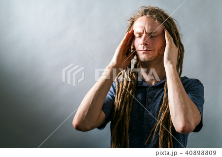 Young man feeling stressed out 40898809