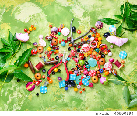 Beads and peony Beads and peony 40900194