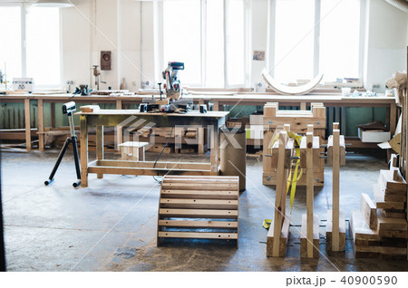 Carpentry workshop with tools and supplies Carpentry workshop with tools and supplies 40900590