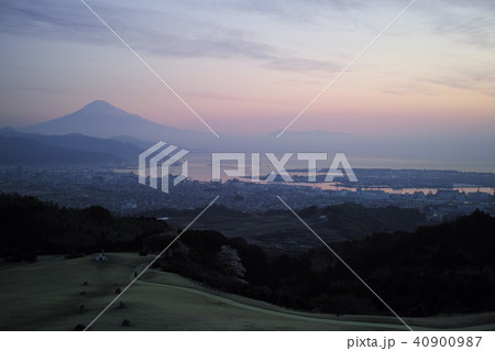 清水港と富士の夜明け 清水港と富士の夜明け 40900987