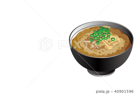 今日のご飯カレーうどんのイラスト素材