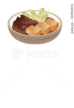 今日のご飯肉豆腐のイラスト素材