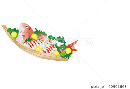 今日のご飯鯛の刺身 40901663