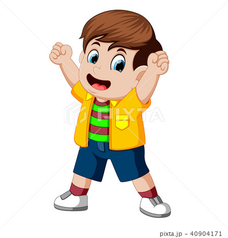 Happy kid cartoon - Stock Illustration [40904171] - PIXTA