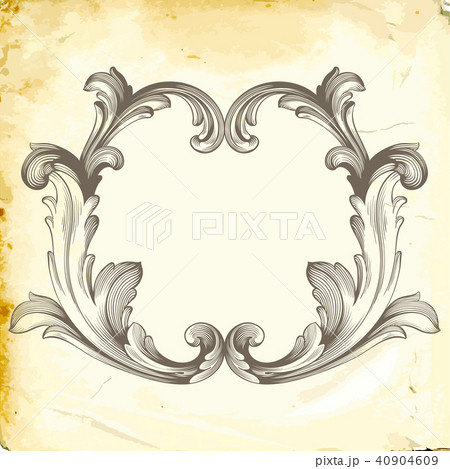 Vector baroque of vintage elements for design.  40904609