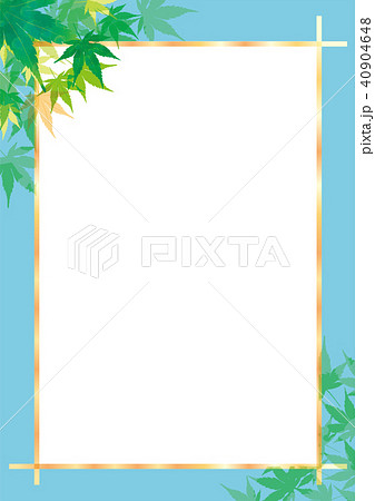 夏のイメージ 縦位置 カエデの葉の爽やかなバックグラウンド画像 Pop 広告向け ベクターデータのイラスト素材