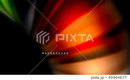 Abstract wave lines fluid rainbow style color stripes on black background 40904677