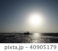 有明海　夕陽　雲仙岳 40905179
