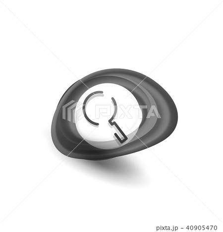 Search magnifyier web button, magnify icon. Modern magnifying glass sign, web site design or mobile 40905470