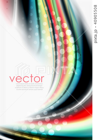Rainbow color waves, vector blurred abstract background 40905508