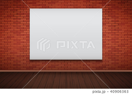 Empty mockup billboard on brick wall Empty mockup billboard on brick wall 40906363