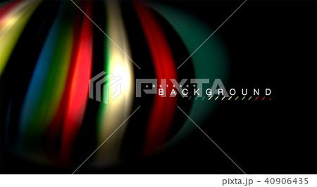 Abstract wave lines fluid rainbow style color stripes on black background. Artistic illustration for 40906435