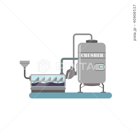 Crushing process, winery production equipment vector Illustration on a white background Crushing process, winery production equipment vector Illustration on a white background 40906537