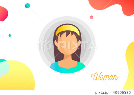 Hand-drawn woman avatar. Hand-drawn woman avatar. 40906580
