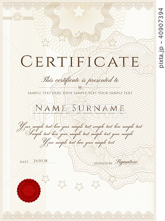 Certificate, Diploma of completion (design templat Certificate, Diploma of completion (design templat 40907394